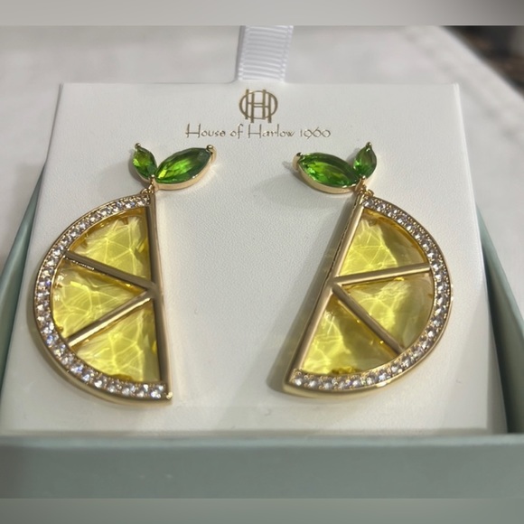 NWT ⚜️🍋⚜️ House of Harlow 1960 Lemon Earrings - Picture 4 of 14